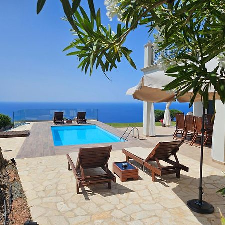 Villa Vardia-Amazing Seaviews With Heated Pool Sinarades Ngoại thất bức ảnh